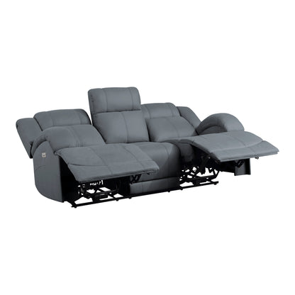Homelegance Camryn Graphite Blue Power Reclining Sectional Sofa 9207GPB-3PW