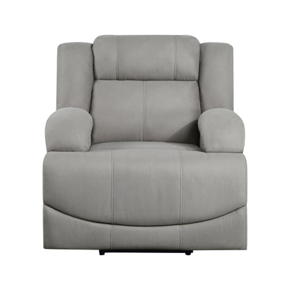 Homelegance Camryn Reclining Chair Power Recliner in Gray 9207GRY-1PW