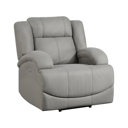 Homelegance Camryn Reclining Chair Power Recliner in Gray 9207GRY-1PW
