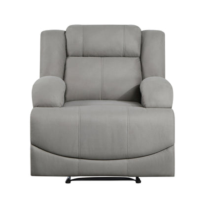 Homelegance Camryn Reclining Chair in Gray Polished Microfiber 9207GRY-1