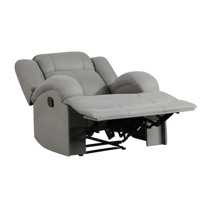 Homelegance Camryn Reclining Chair in Gray Polished Microfiber 9207GRY-1