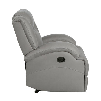 Homelegance Camryn Reclining Chair in Gray Polished Microfiber 9207GRY-1