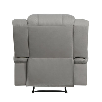 Homelegance Camryn Reclining Chair in Gray Polished Microfiber 9207GRY-1