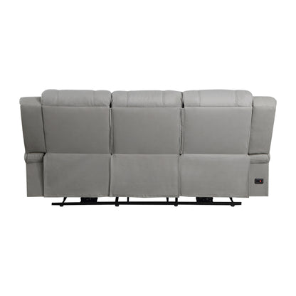 Homelegance Camryn Gray Power Double Reclining Sectional Sofa 9207GRY-3PW