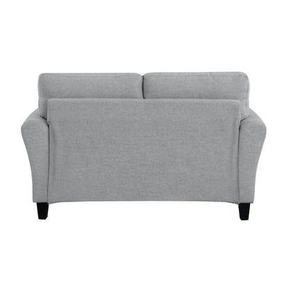 Homelegance Ellery Loveseat in Dark Gray Textured Fabric 9209DG-2