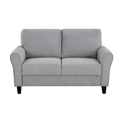 Homelegance Ellery Loveseat in Dark Gray Textured Fabric 9209DG-2