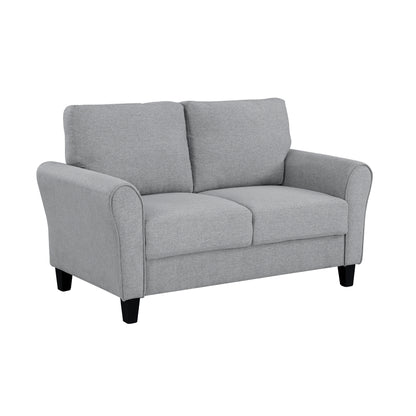 Homelegance Ellery Loveseat in Dark Gray Textured Fabric 9209DG-2