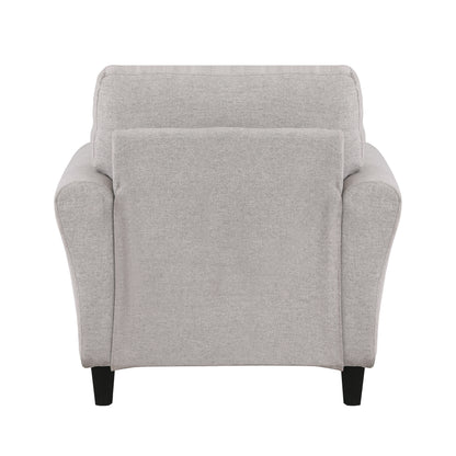 Homelegance Ellery Accent Chair in Textured Sand Fabric with Faux Wood Finish 9209SN-1