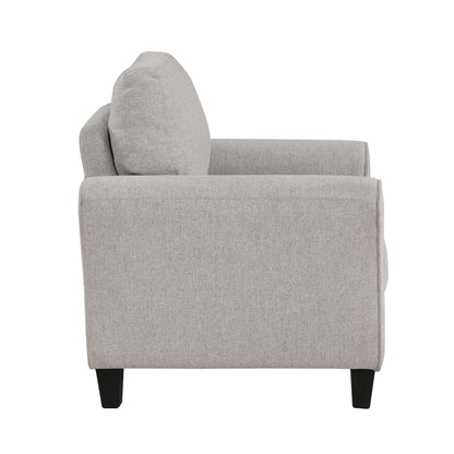 Homelegance Ellery Accent Chair in Textured Sand Fabric with Faux Wood Finish 9209SN-1