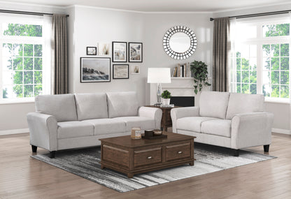 Homelegance Ellery Loveseat in Textured Sand Fabric 9209SN-2