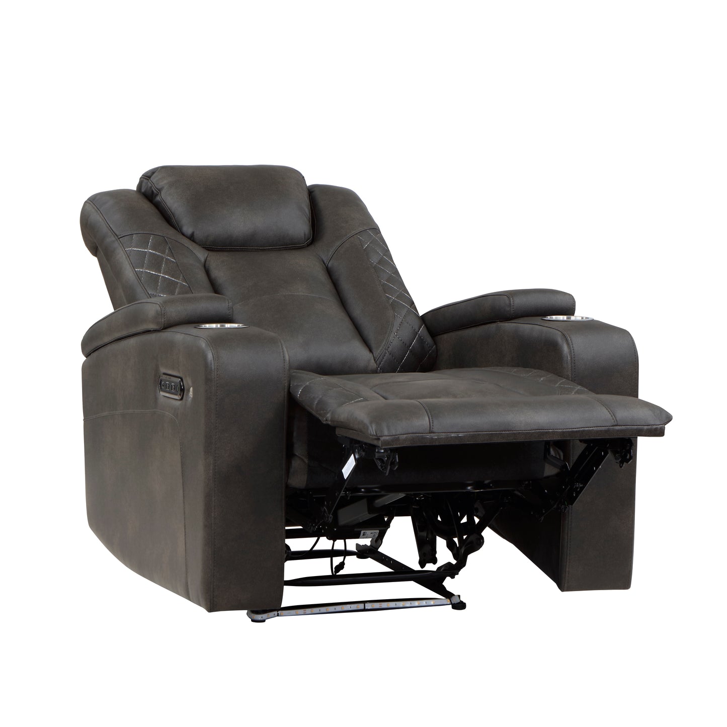 Homelegance Tabor Reclining Chair Power Recliner in Brownish Gray 9211BRG-1PWH