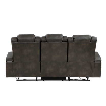 Homelegance Tabor Sectional Sofa Brownish Gray Power Reclining with USB 9211BRG-3PWH