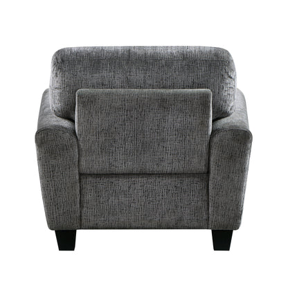 Homelegance Duncan Accent Chair in Dark Gray Chenille Upholstery 9214GY-1