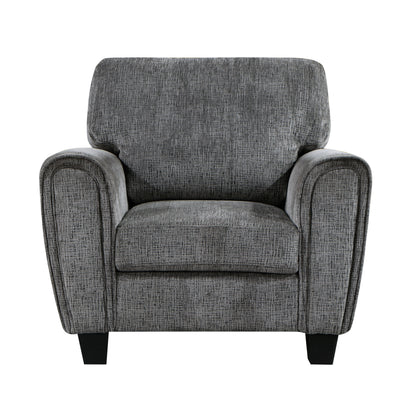Homelegance Duncan Accent Chair in Dark Gray Chenille Upholstery 9214GY-1