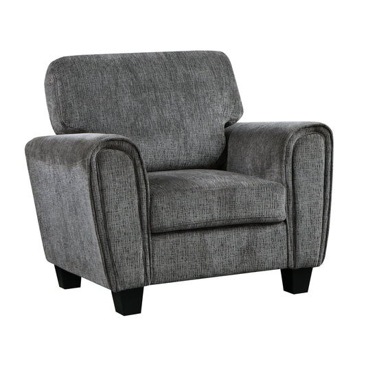 Homelegance Duncan Accent Chair in Dark Gray Chenille Upholstery 9214GY-1