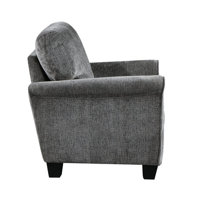 Homelegance Duncan Accent Chair in Dark Gray Chenille Upholstery 9214GY-1