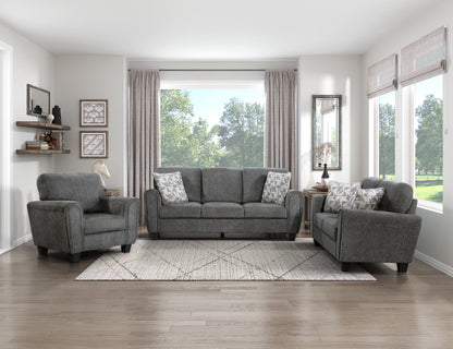 Homelegance Duncan Accent Chair in Dark Gray Chenille Upholstery 9214GY-1