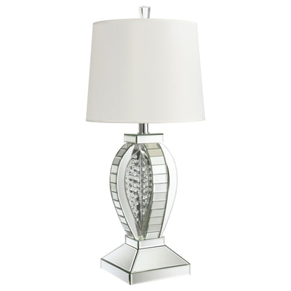Klein 31-inch Empire Mirrored Acrylic Table Lamp Silver