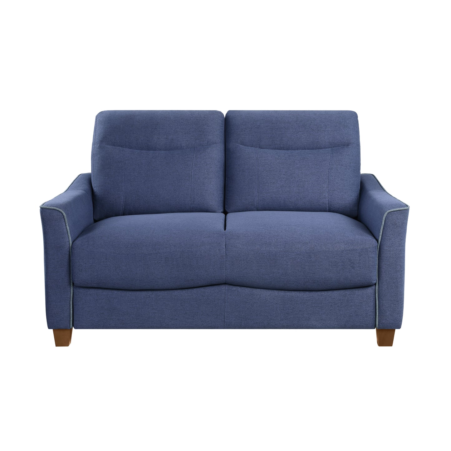 Homelegance Harstad Loveseat in Textured Blue Fabric 9236BU-2