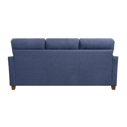 Homelegance Harstad Sectional Sofa Dark Blue with Light Blue Accents 9236BU-3