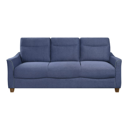 Homelegance Harstad Sectional Sofa Dark Blue with Light Blue Accents 9236BU-3