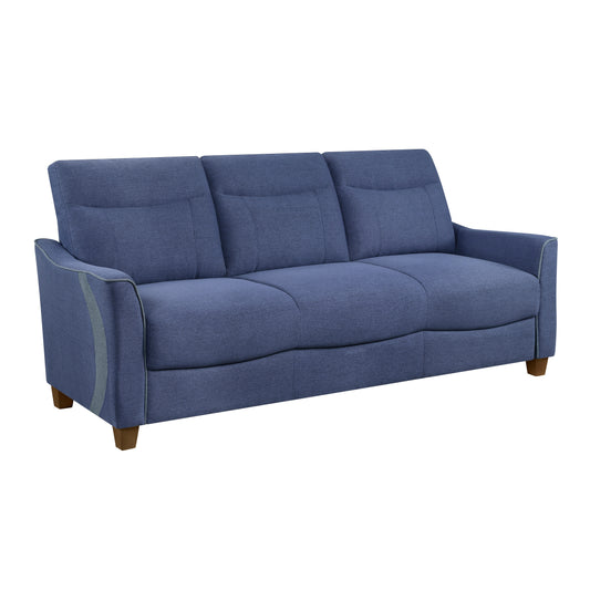 Homelegance Harstad Sectional Sofa Dark Blue with Light Blue Accents 9236BU-3