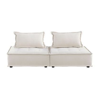 Homelegance Inman Loveseat Beige Boucle Upholstery 9237BE-2