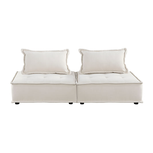 Homelegance Inman Loveseat Beige Boucle Upholstery 9237BE-2