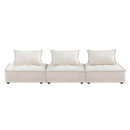 Homelegance Inman Sectional Sofa in Luxurious Beige Boucle 9237BE-3