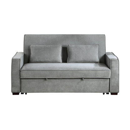 Homelegance Alta Gray Textured Convertible Studio Sofa 9238GY-3CL