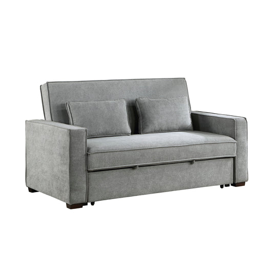Homelegance Alta Gray Textured Convertible Studio Sofa 9238GY-3CL