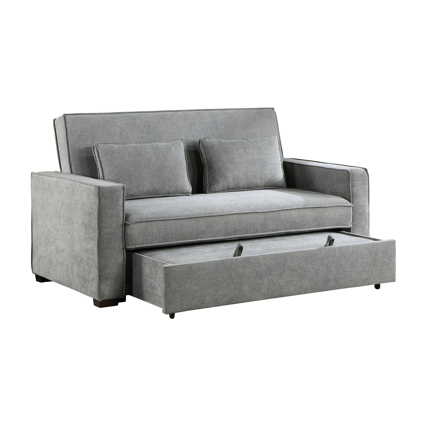 Homelegance Alta Gray Textured Convertible Studio Sofa 9238GY-3CL