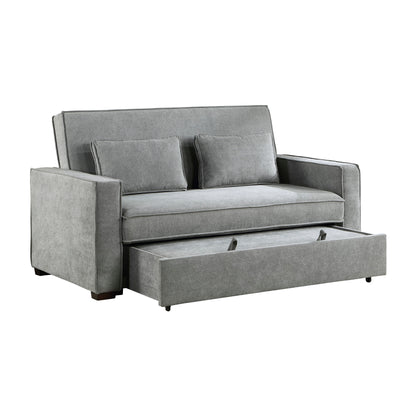 Homelegance Alta Gray Textured Convertible Studio Sofa 9238GY-3CL