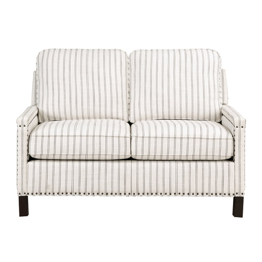 Homelegance Landrum Loveseat in Beige and Gray Textured Fabric 9257-2