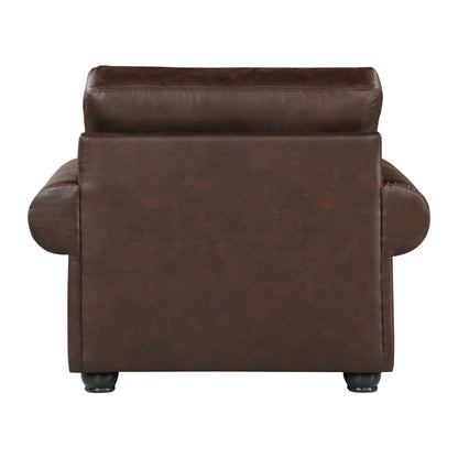 Homelegance Franklin Dark Brown Accent Chair with Nailhead Trim 9260DB-1