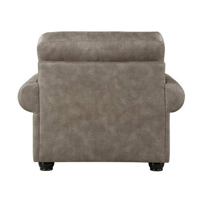 Homelegance Franklin Accent Chair in Mushroom Brown Polished Microfiber 9260MS-1