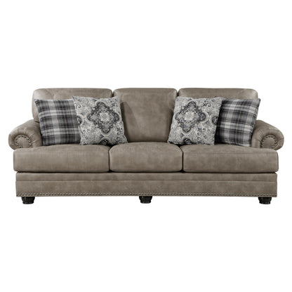 Homelegance Franklin Sectional Sofa Mushroom Upholstery 9260MS-3