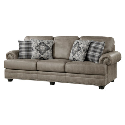 Homelegance Franklin Sectional Sofa Mushroom Upholstery 9260MS-3