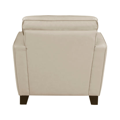 Homelegance Renzo Accent Chair in Beige Top Grain Leather 9266BEG-1