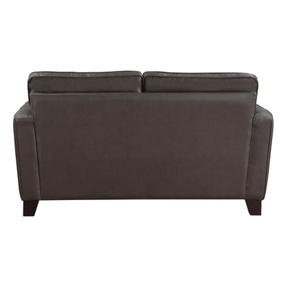 Homelegance Renzo Loveseat in Brown Top Grain Leather 9266BRW-2