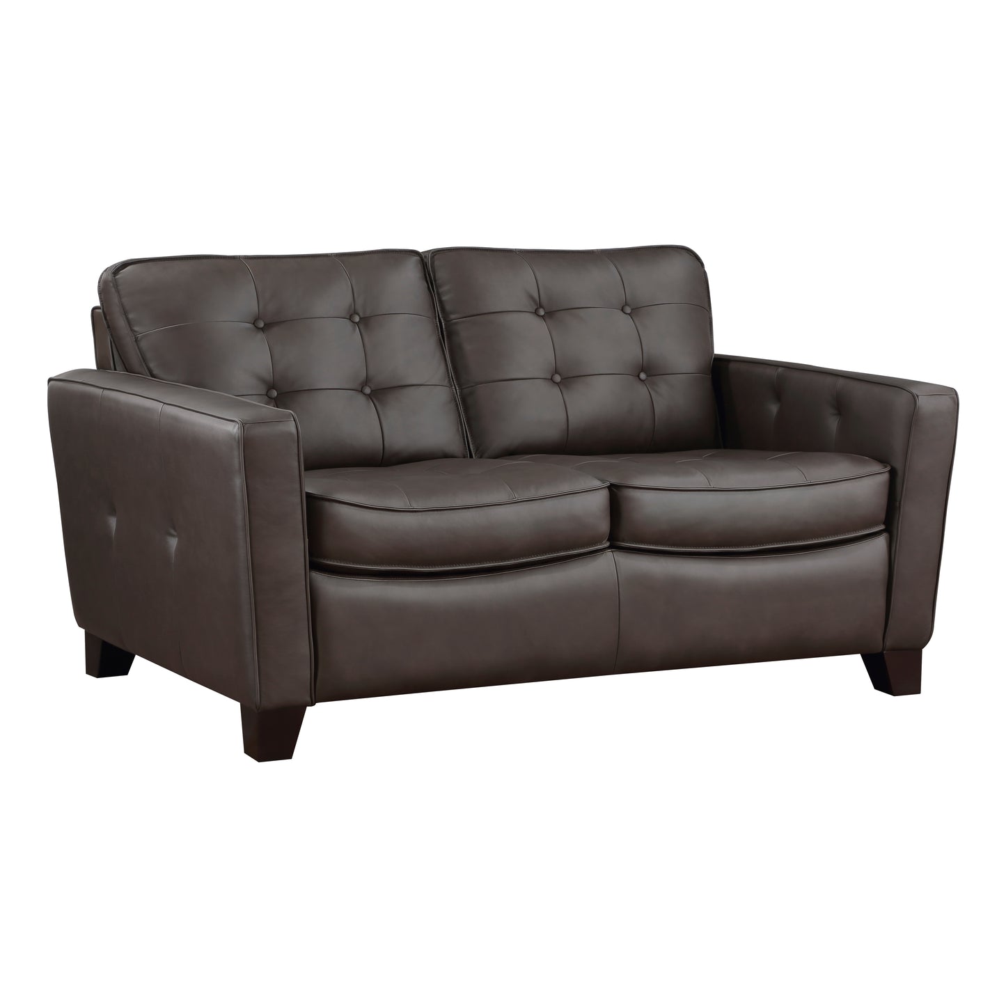 Homelegance Renzo Loveseat in Brown Top Grain Leather 9266BRW-2