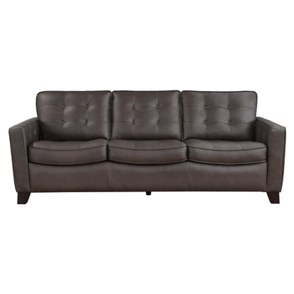 Homelegance Renzo Sectional Sofa in Rich Brown Top-Grain Leather 9266BRW-3