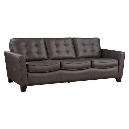 Homelegance Renzo Sectional Sofa in Rich Brown Top-Grain Leather 9266BRW-3