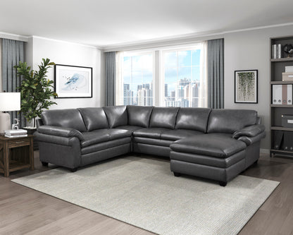 Homelegance Exton Sectional Sofa in Gray 9267GY-42LRC