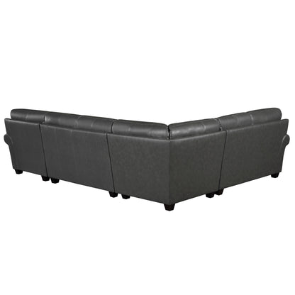 Homelegance Exton Sectional Sofa in Gray 9267GY-42LRC