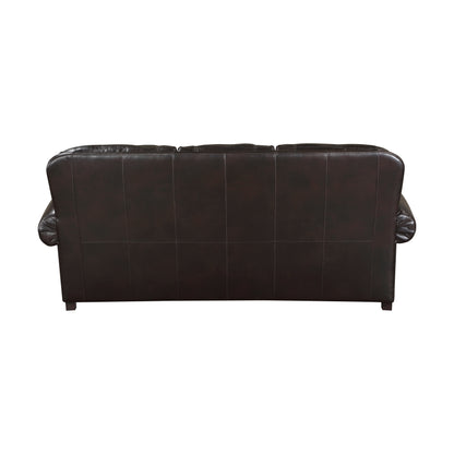 Homelegance Milford Sectional Sofa in Brown Faux Leather with Nailhead Trim 9268BRW-3