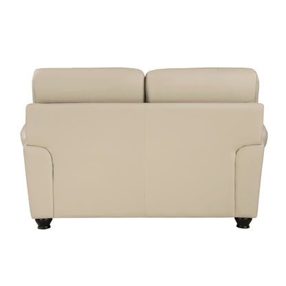 Homelegance Foxborough Loveseat in Cream Top Grain Leather 9269CR-2