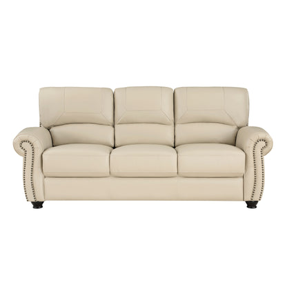 Homelegance Foxborough Sectional Sofa Cream Top-Grain Leather 9269CR-3
