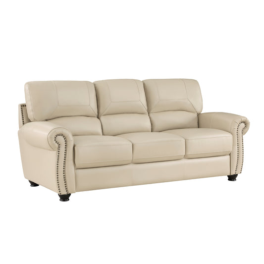 Homelegance Foxborough Sectional Sofa Cream Top-Grain Leather 9269CR-3
