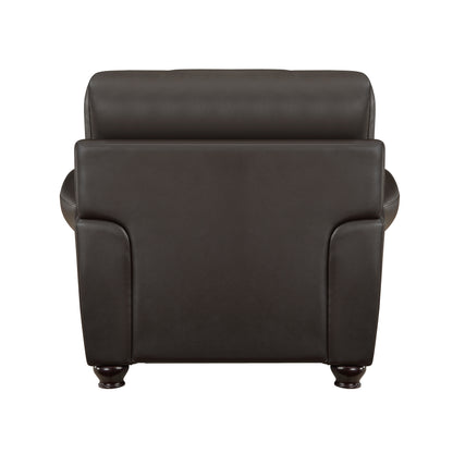 Homelegance Foxborough Dark Brown Accent Chair with Nailhead Trim 9269DB-1